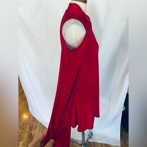 Red Zippered Women's Dress MSK Womens M - Picture 4 of 11